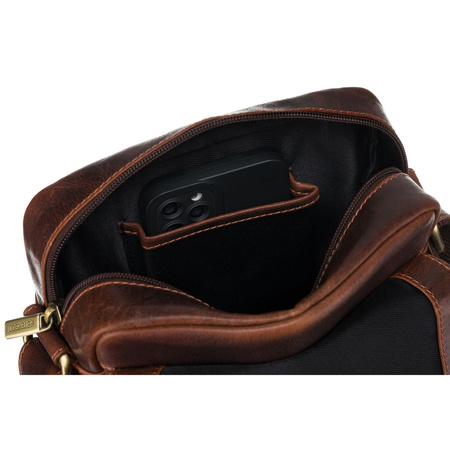 Herren Ledertasche in Braun mit Klappe – Peterson