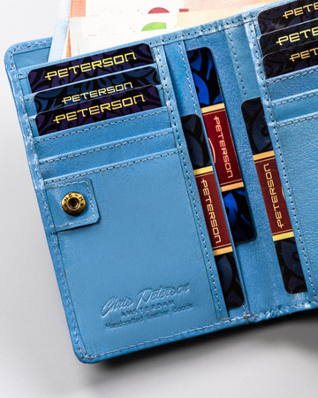 Große Damen Geldbörse aus Leder mit RFID-Schutz – Peterson