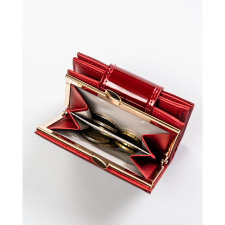 Damen Geldbörse rot aus Leder mit RFID Schutz – Peterson