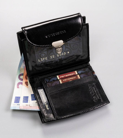 Damen Geldbörse aus Leder mit RFID-Schutz – Peterson