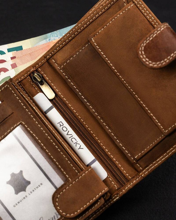 Große Herren Geldbörse Hochformat aus echtem Leder – Always Wild