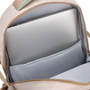 Praktischer Schulrucksack aus Polyester in Beige mit einer zusätzlichen Tasche und Platz für eine Trinkflasche - Peterson