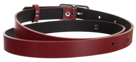 Damen Gürtel schmal mit klassischer silberner Metallschnalle