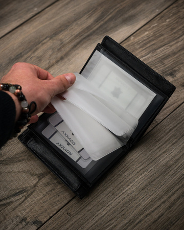 Große Herren Geldbörse aus Öko-Leder für Dokumente – Cavaldi