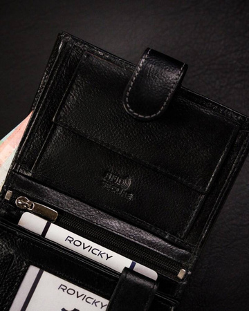 Große Herren Geldbörse aus Leder im Hochformat – Rovicky