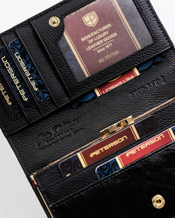 Damen Geldbörse aus Leder mit Schlangenledermuster – Peterson