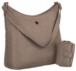 Damen Handtasche aus Leder im Set mit Geldbörse – Peterson