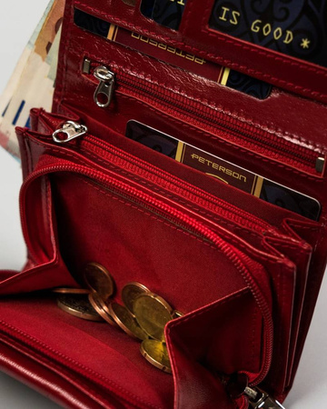 Mittlere Damen Geldbörse aus Echtleder – Peterson