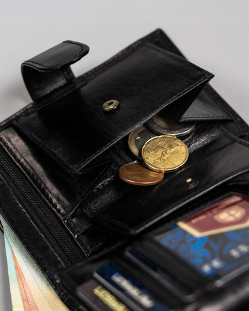 Große Herren Geldbörse aus Leder mit Druckknopf – Peterson