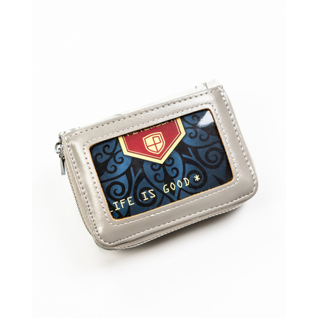 Kleine, weiße Damen Geldbörse aus Kunst- und Echtleder – Peterson