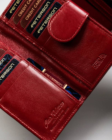 Mittelgroße Damen Geldbörse aus Echtleder – Peterson