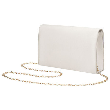 Weiße Damen-Clutch aus synthetischem Stoff mit Magnetverschluss – Rovicky