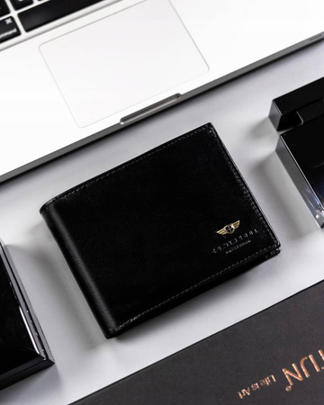 Große Herren Geldbörse aus Leder ohne Verschluss – Peterson