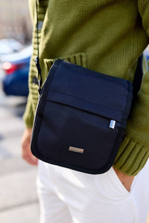 Herren Umhängetasche mit Klappe aus Polyester – Peterson