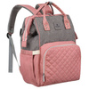 Damen Rucksack „Mommy Bag“ in Grau-Rosa – Peterson