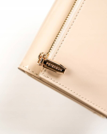 Damen Geldbörse aus Öko-Leder mit Druckknopf und Reißverschluss – Peterson