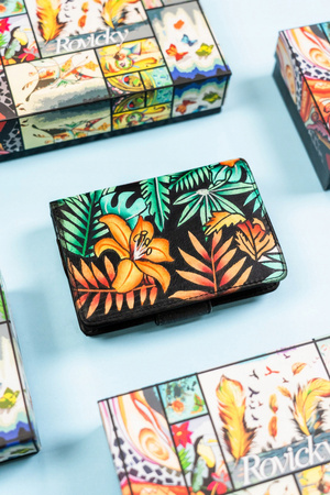 Große, vertikale Damen Geldbörse aus echtem Leder – Rovicky