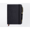 Schwarzes Notizbuch im B6-Format, liniert, mit Gummibandverschluss - Peterson
