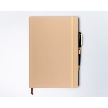 Notizblock in Khaki mit Punkten bedruckt - Peterson