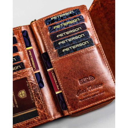 Minimalistische Damen Geldbörse aus Farbverlauf-Leder mit RFID – Peterson