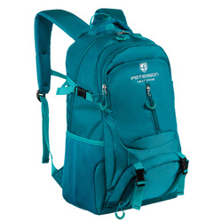 Geräumiger Rucksack aus Polyester in Blau mit vielen zusätzlichen Taschen – Peterson