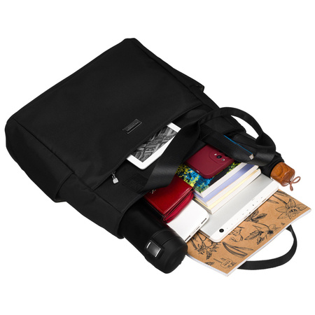 Große Damen-Tasche in Schwarz mit bequemen Griffen - Peterson