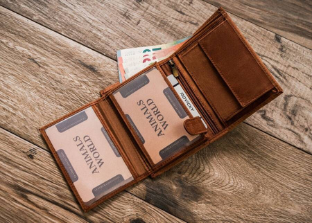 Große vertikale Herren Geldbörse aus Echtleder – Always Wild