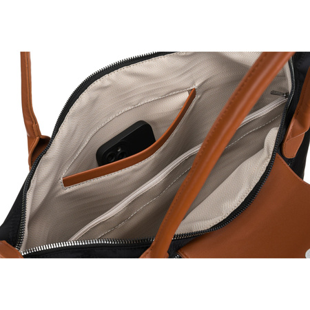 Beige Damen Shopper aus Polyester mit zwei Henkeln – Peterson