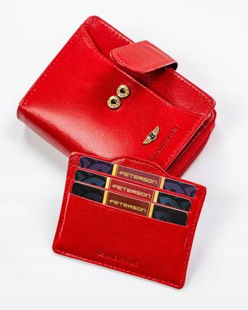 Elegante Damen Geldbörse aus Leder mit RFID-Schutz – Peterson