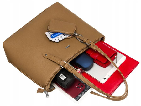 Damen Shopper aus Öko-Leder mit zusätzlicher Geldbörse – Rovicky