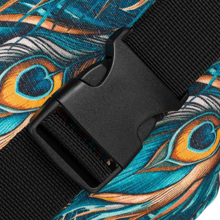 Damen Gürteltasche mit Pfauenfeder-Motiv – Rovicky