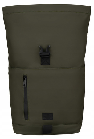 Großer grüner Rolltop-Rucksack mit Laptopfach – Peterson