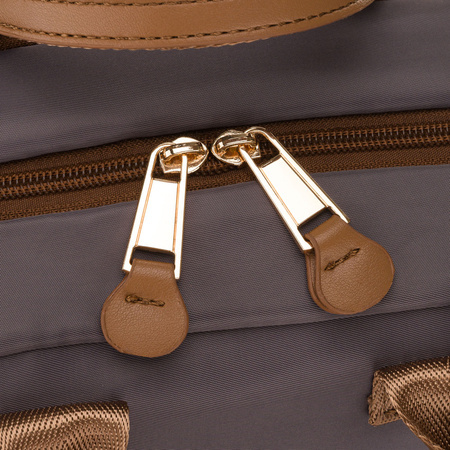 Grauer, städtischer Damen-Rucksack aus Nylon – Peterson