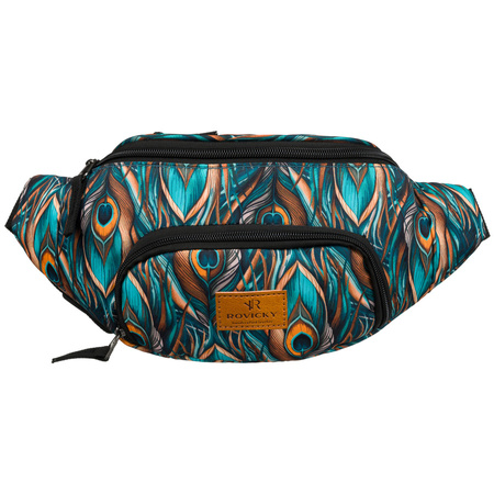 Mehrfarbige Damen Gürteltasche mit Außentasche mit Reißverschluss – Rovicky