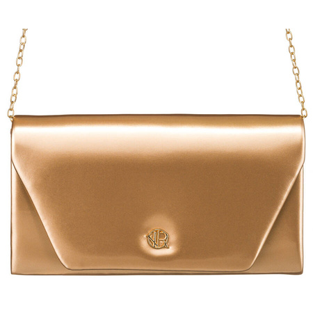 Klassische Damen Clutch in Gold mit Kette – Rovicky