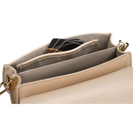 Beige Damen-Umhängetasche in Hufeisenform mit Magnetverschluss – Peterson