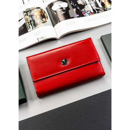 Damen Geldbörse für Münzen und Scheine in Rot mit RFID – Peterson