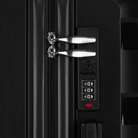 Kofferset in Schwarz aus Polypropylen mit Zahlenschlössern - Peterson