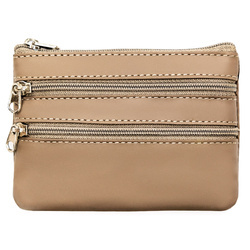 Beiges Schlüssel Etui aus Echtleder