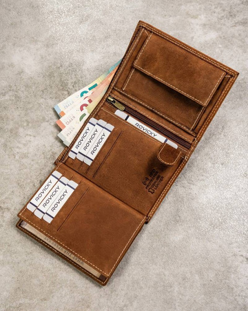 Große Herren Geldbörse aus Nubukleder – Always Wild