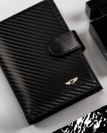 Herren Geldbörse für Karten mit Carbon-Design – Peterson