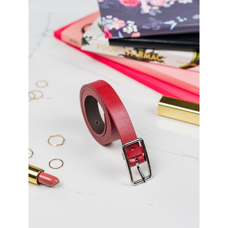 Damen Gürtel schmal mit klassischer silberner Metallschnalle