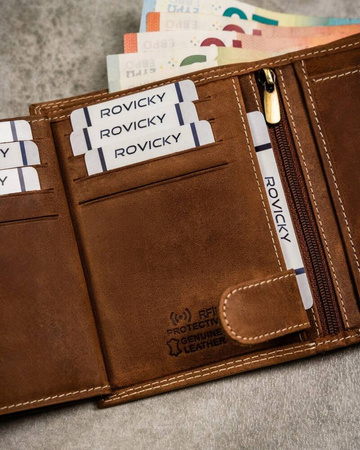 Große Herren Geldbörse aus Nubukleder – Always Wild