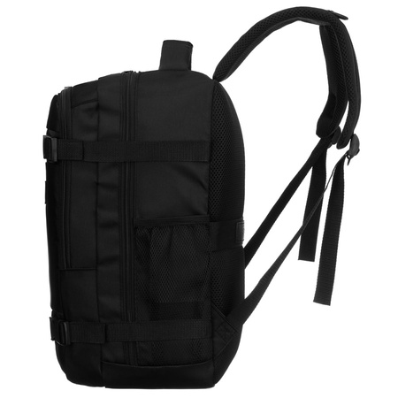 Schwarzer Reise-Rucksack aus Polyester, ideal als Handgepäck - Peterson