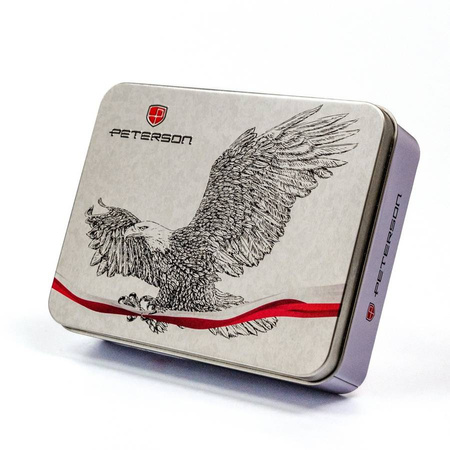 Große Herren Geldbörse aus Leder mit patriotischem Motiv – Peterson