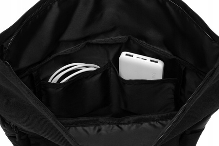 Schwarzer Sport-Rucksack im Rolltop-Stil mit verstellbaren Schultergurten – Peterson