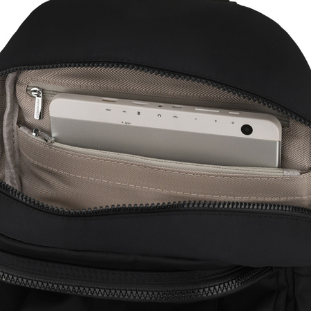 Praktischer, schwarzer Damen-Rucksack aus Polyester, einteilig – Peterson