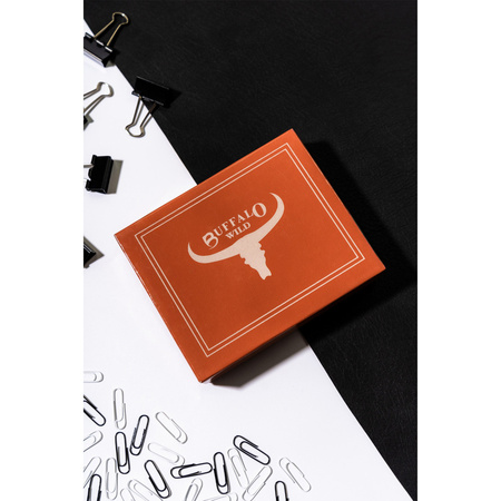 Herren-Geldbörse für Karten und Dokumente aus Nubukleder - Buffalo Wild