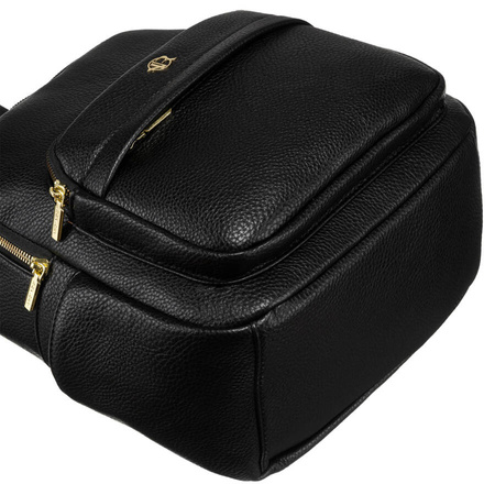 Damen-Rucksack mit Taschen in Schwarz – Rovicky