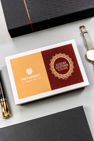 Klassischer Damen Geldbörse mit Druckknopf und Reißverschluss – Peterson